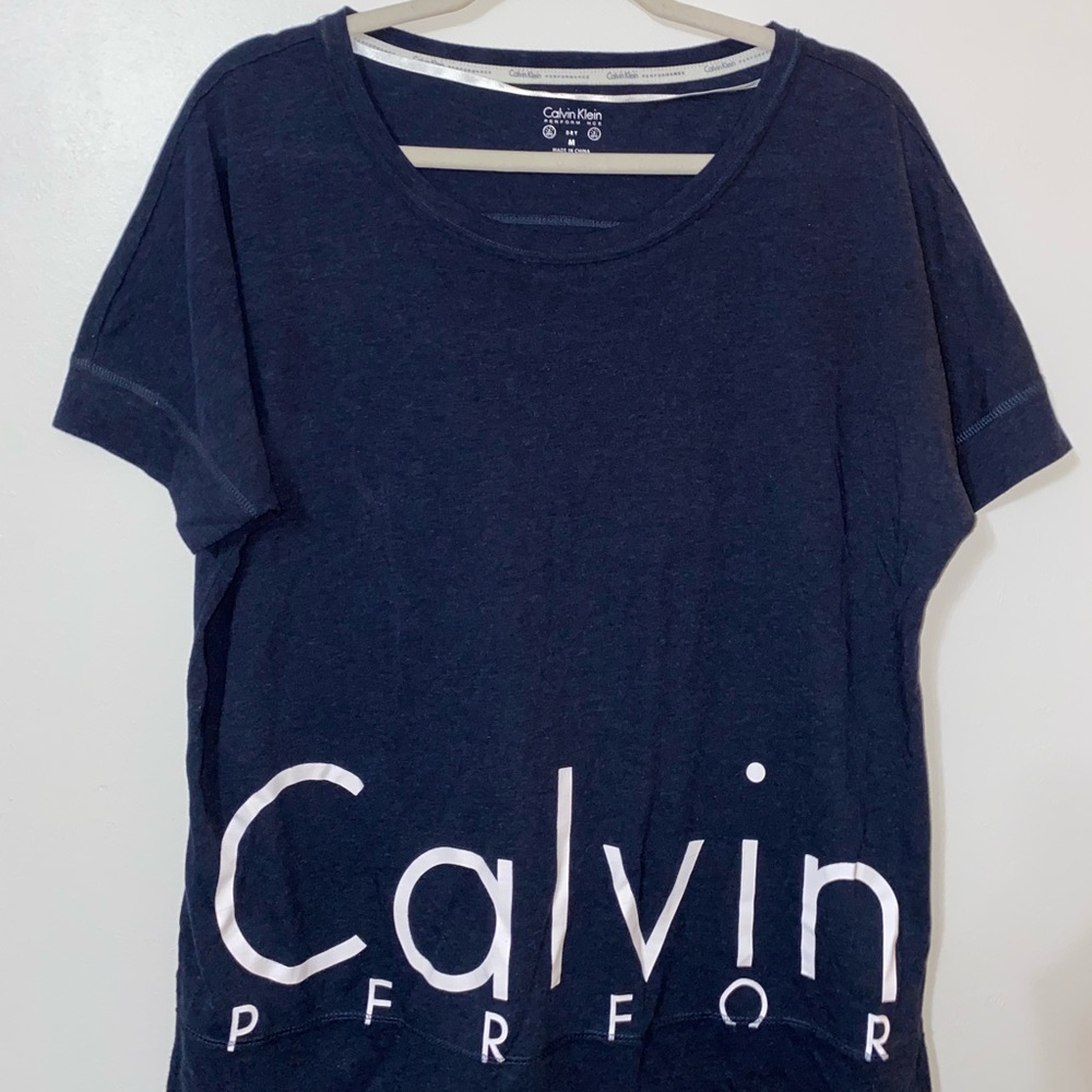 Navy and White Calvin Klein T-shirt